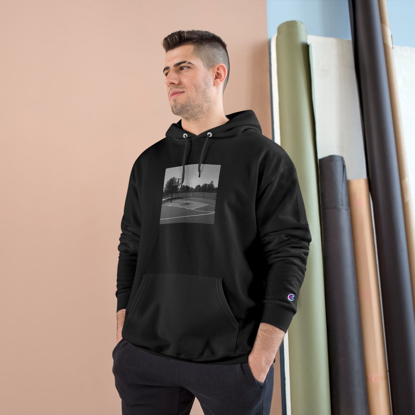 fine.hoop.b.w. Champion Hoodie